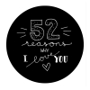 52 reasons why I love you... zwart