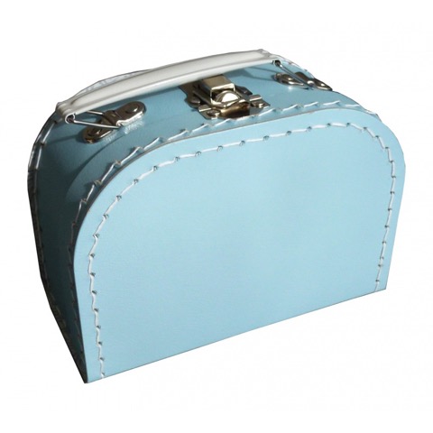 Koffertje 16 cm lichtblauw 2