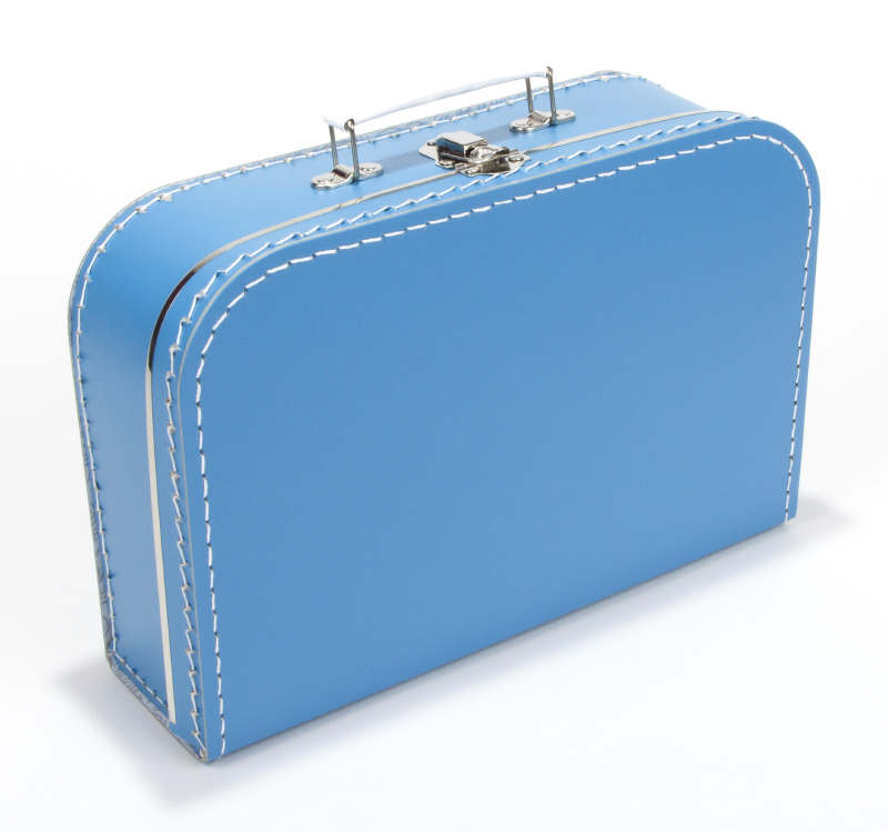 Koffertje aquablauw 30 cm
