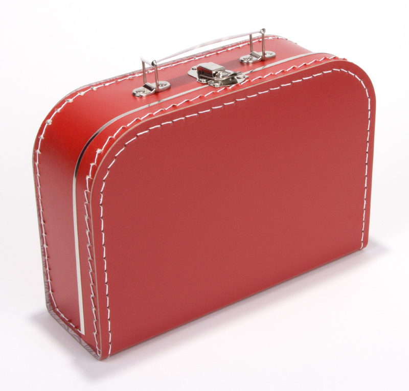Koffertje rood 25 cm