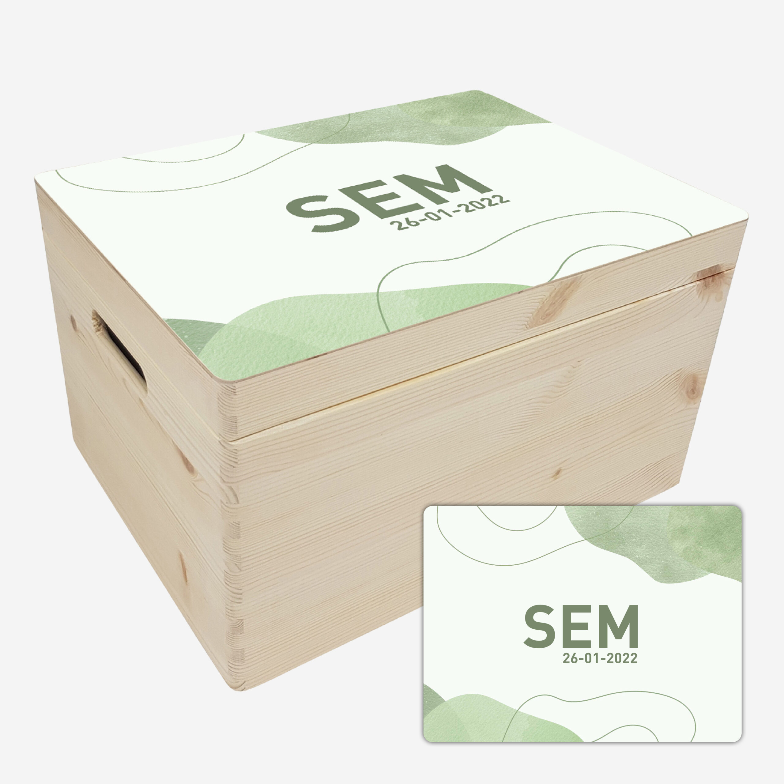 Blanke box middel met voorbeeld aqua groen scaled